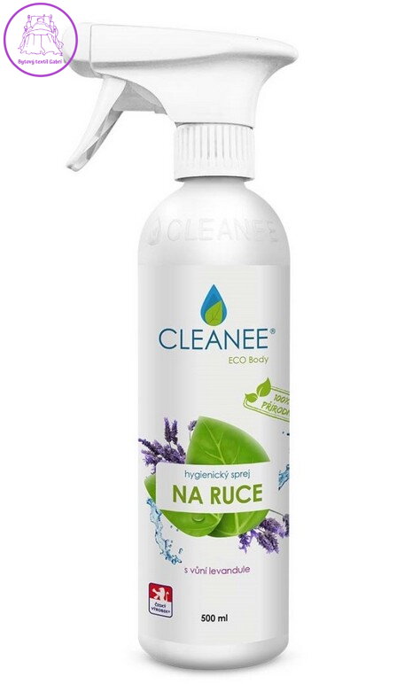 CLEANEE EKO hygienický sprej na ruce s vůní LEVANDULE 500 ml