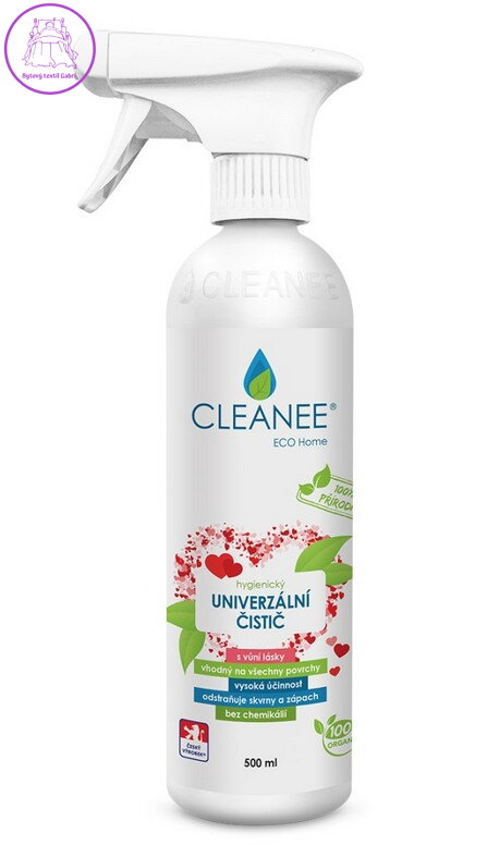 CLEANEE EKO hygienický čistič UNIVERZÁLNÍ s vůní lásky 500ml CLEANEE EKO hygienický čistič UNIVERZÁLNÍ s vůní lásky 500ml
