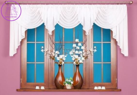 Draperie z mačkaného voálu 500x100cm Fir-N23-2 ( mnoho barev )