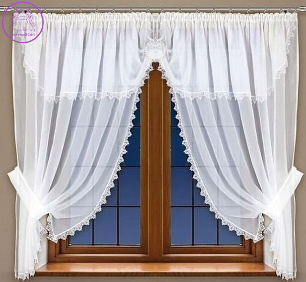 Voálová záclona s krajkou 400x160cm Fir-S36 Voálová záclona s krajkou 400x160cm Fir-S36