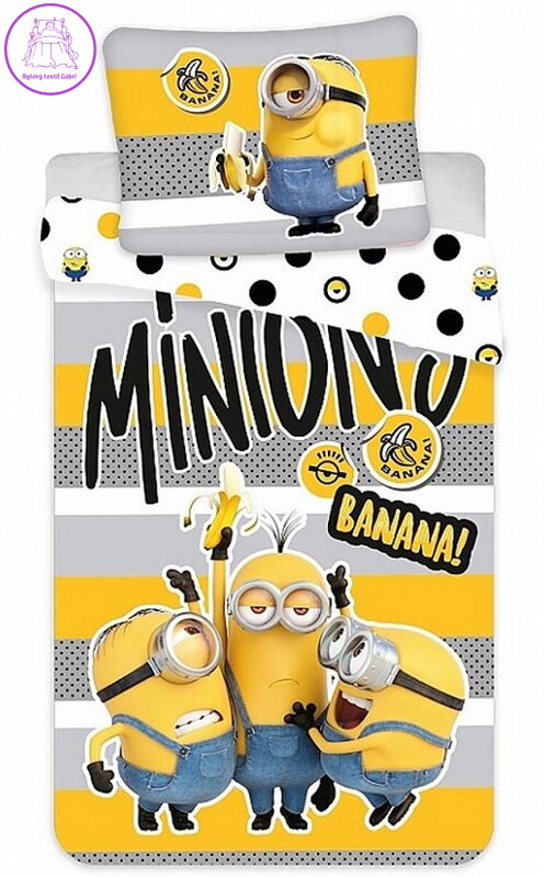 Dětské bavlněné povlečení - Mimoni 2 "Banana!" SKLADEM