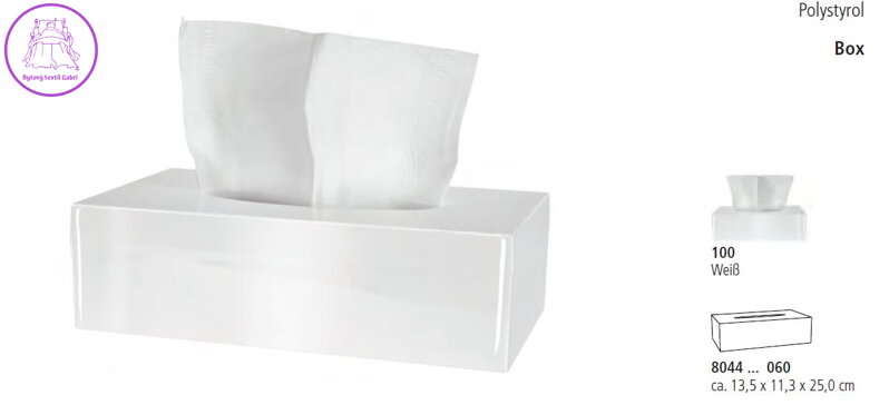 Box na kapesníky bílý 13,5 x 11,3 x 25,0 cm Tissue 2024 Box na kapesníky bílý 13,5 x 11,3 x 25,0 cm Tissue 2024