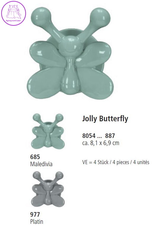 Háčky Jolly Hooks Butterfly - 4ks ( více barev ) 2024 Háčky Jolly Hooks Butterfly - 4ks ( více barev ) 2024
