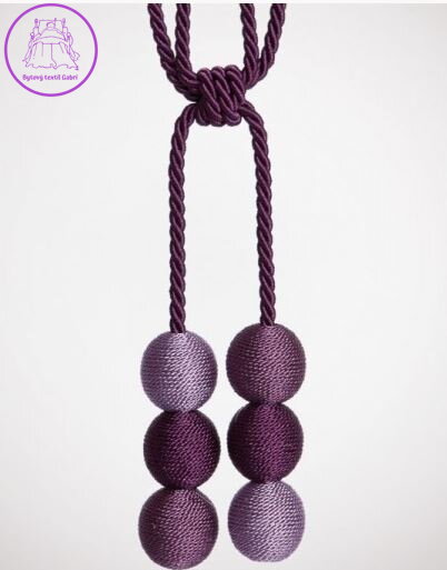 Dekorace do záclon a závěsů - Mia purple Dekorace do záclon a závěsů - Mia purple