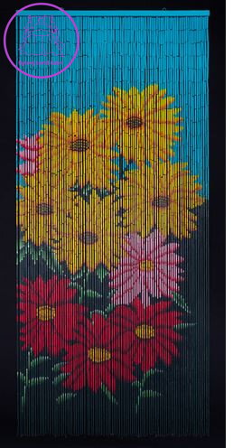 Bambusový dveřní závěs - Flowers 90x200cm 2025 Bambusový dveřní závěs - Flowers 90x200cm 2025