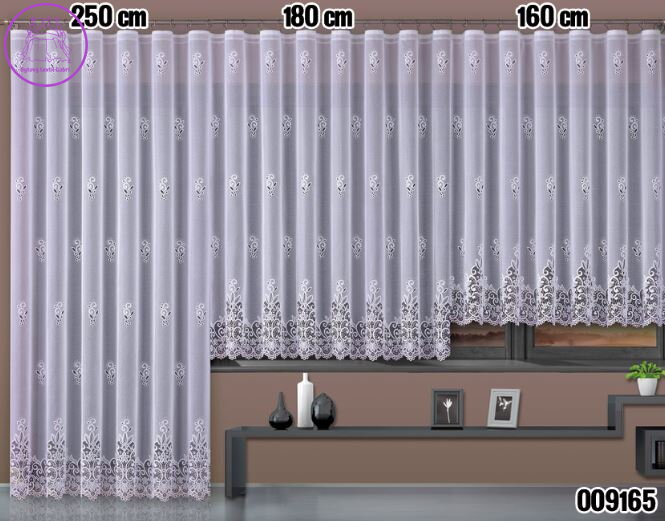 Záclona bílá žakárová kusová 140x160cm Gabri-009165 Skladem