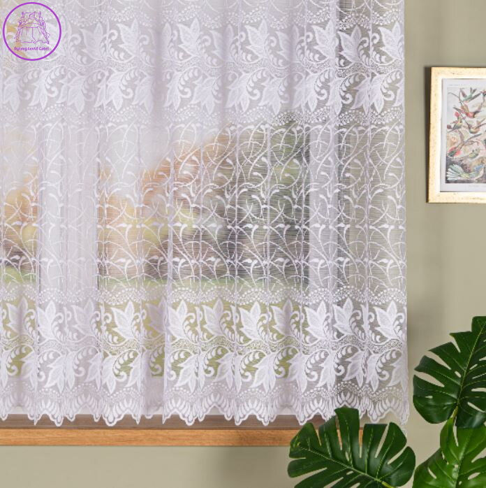 Metrážové záclony žakárové se vzorem bílé Gabri-049348-2026