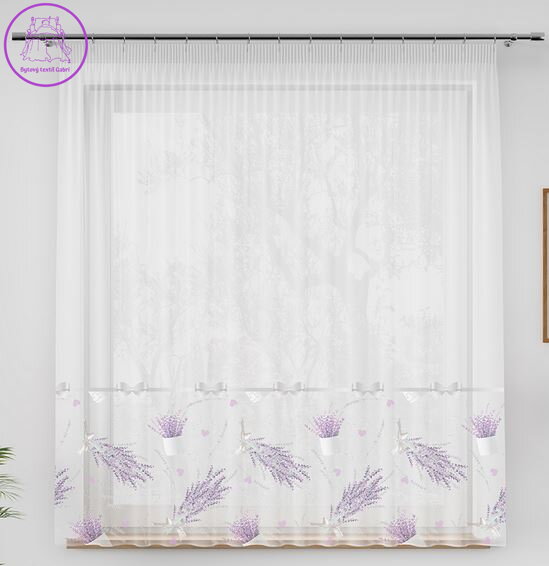 Metrážový tištěný voál výška 157cm Gabri-D00062/WOP/002/000157/1-2025 stříbrná