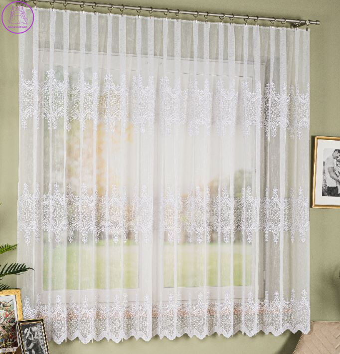 Metrážové záclony bílé vyšívané Gabri-FH0026-2026