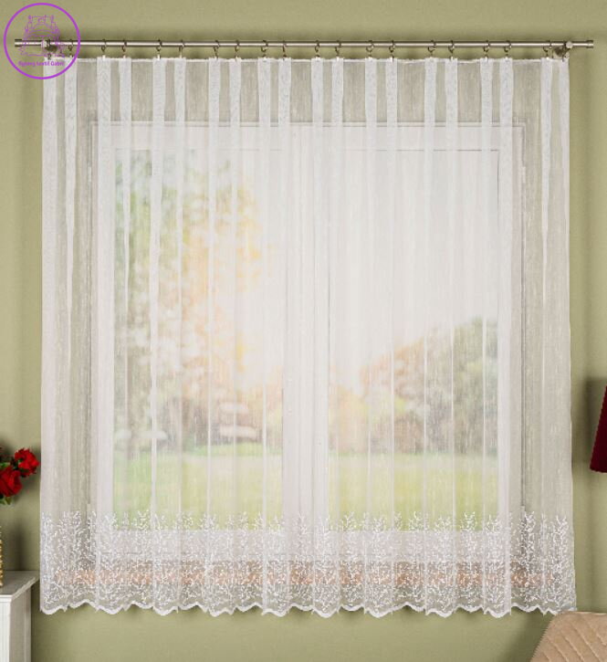 Metrážové záclony bílé vyšívané Gabri-FH0048-2026