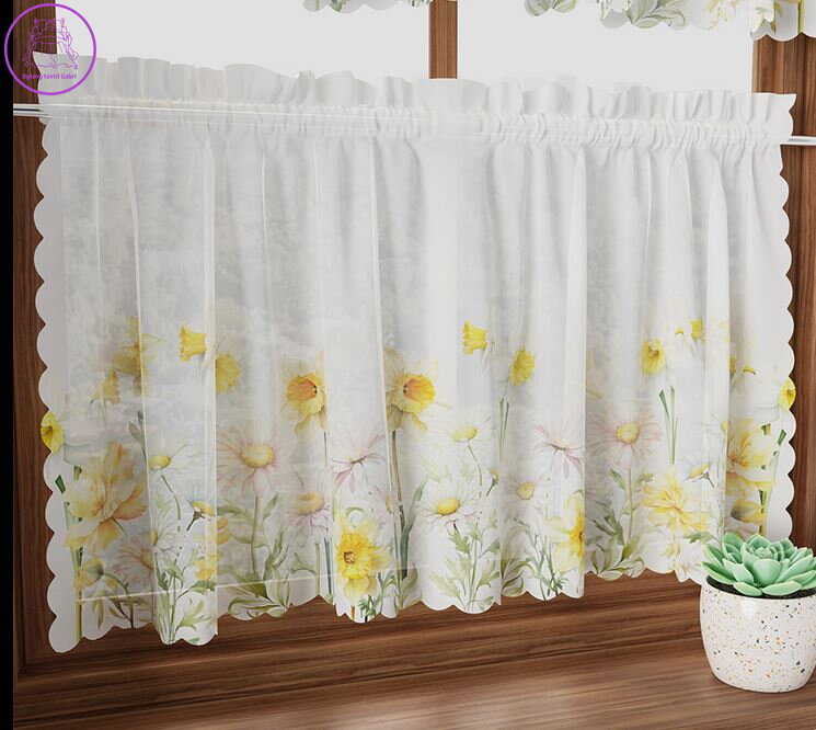 Voálová vitrážková záclona s potiskem 100x60cm Gabri- P00208 WIOSENNA POLANA Voálová vitrážková záclona s potiskem 100x60cm Gabri- P00208 WIOSENNA POLANA