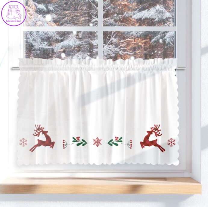 Microfibra vitrážková záclona s potiskem vánoční 100x40cm Gabri- PBN350 Jelen Microfibra vitrážková záclona s potiskem vánoční 100x40cm Gabri- PBN350 Jelen