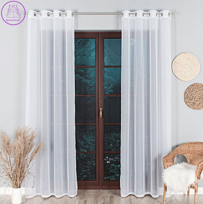 Záclona kusová voál bílá na kroužky 140x250cm Gabri-FG0002-2026
