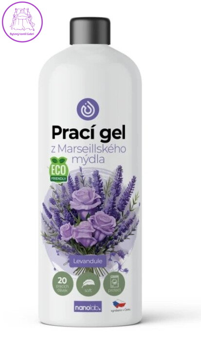 Prací gel z Marseillského mýdla pro citlivou pokožku Levandule 1L 