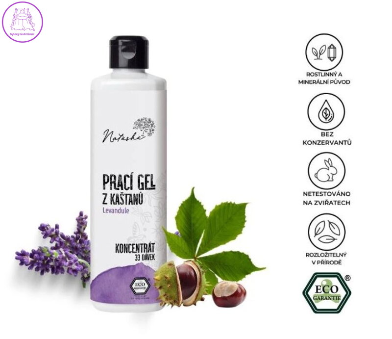 Prací gel z kaštanů Levandule koncentrát Prací gel z kaštanů Levandule koncentrát