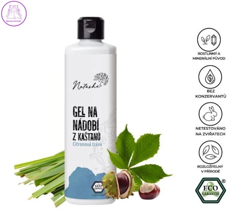 Gel na nádobí z kaštanů Citronová tráva 