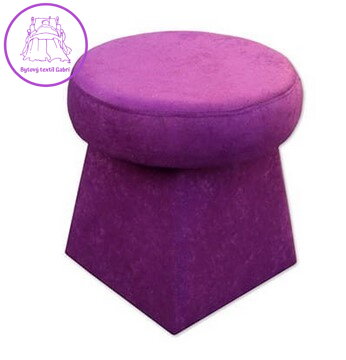 Taburet hříbek tkanina Suedine fialová - více barev