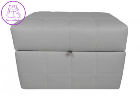 Taburet s úložným prostorem 60x40x42cm EKO kůže světle šedá - více barev Taburet s úložným prostorem 60x40x42cm EKO kůže světle šedá - více barev
