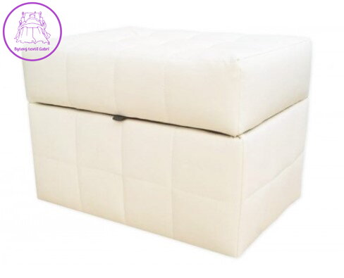 Taburet s úložným prostorem 60x40x42cm EKO kůže bílá - více barev Taburet s úložným prostorem 60x40x42cm EKO kůže bílá - více barev
