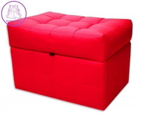 Taburet s úložným prostorem 60x40x42cm EKO kůže červená - více barev Taburet s úložným prostorem 60x40x42cm EKO kůže červená - více barev
