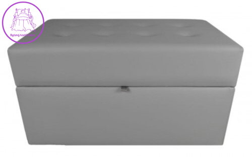 Taburet s úložným prostorem 75x40x42cm EKO kůže jasně šedá - více barev Taburet s úložným prostorem 75x40x42cm EKO kůže jasně šedá - více barev