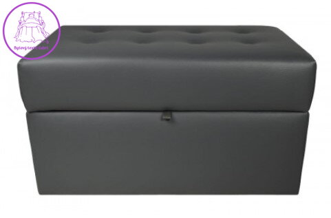 Taburet s úložným prostorem 75x40x42cm EKO kůže šedá - více barev