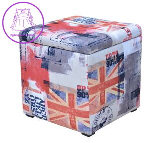 Taburet s úložným prostorem kostka London Taburet s úložným prostorem kostka London