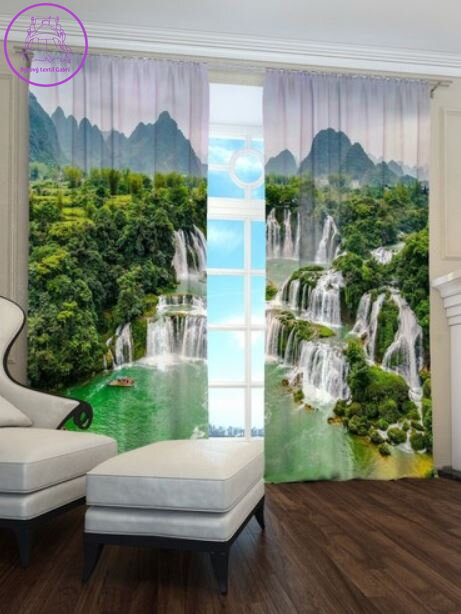 Exkluzivní zatemňovací závěsy Black out s potiskem 2x145x250cm - S 2022903