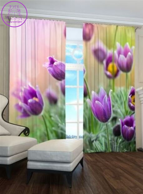 Exkluzivní zatemňovací závěsy Black out s potiskem 2x145x250cm - S2880