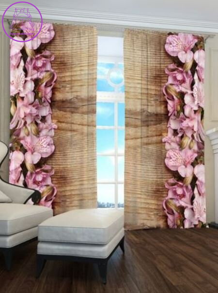 Exkluzivní zatemňovací závěsy Black out s potiskem 2x145x250cm - S30588