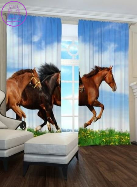 Exkluzivní zatemňovací závěsy Black out s potiskem 2x145x250cm - S3788