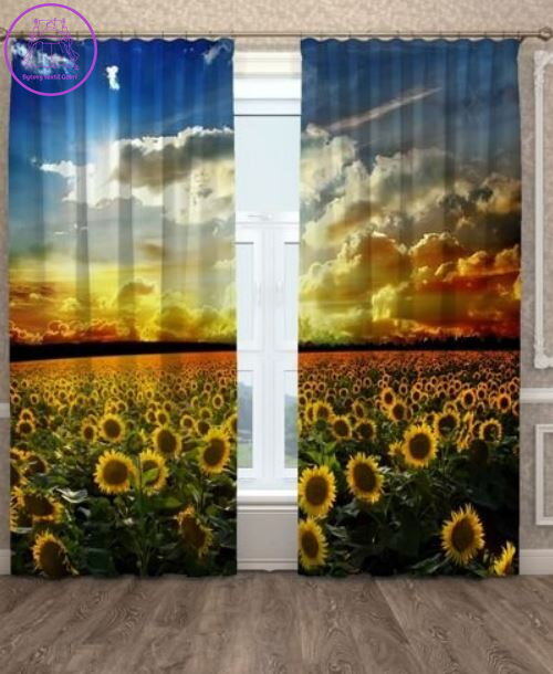 Exkluzivní zatemňovací závěsy Black out s potiskem 2x145x250cm - S4068fs