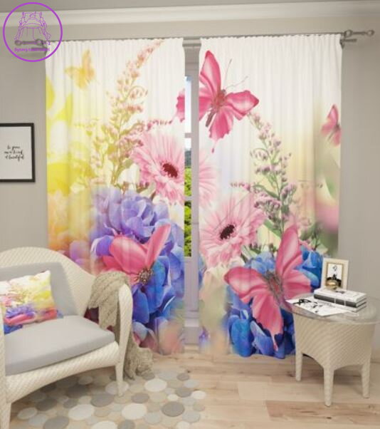 Exkluzivní zatemňovací závěsy Black out s potiskem 2x145x250cm - S71400