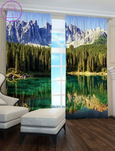 Exkluzivní zatemňovací závěsy Black out s potiskem 2x145x250cm - S71730