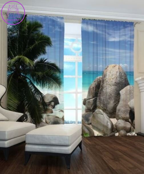 Exkluzivní zatemňovací závěsy Black out s potiskem 2x145x250cm - S7694