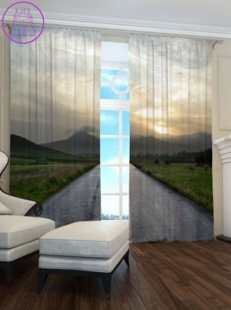 Exkluzivní zatemňovací závěsy Black out s potiskem 2x145x250cm - S7712