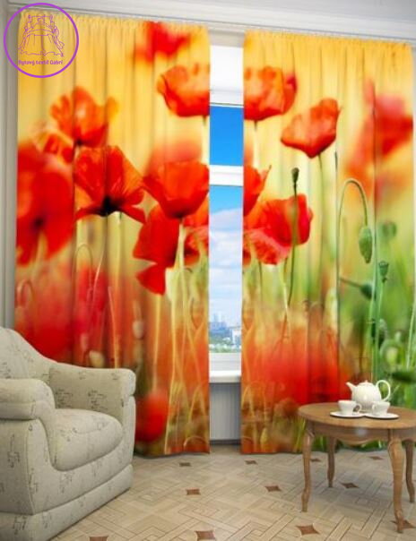 Exkluzivní zatemňovací závěsy Black out s potiskem 2x145x250cm - S2351