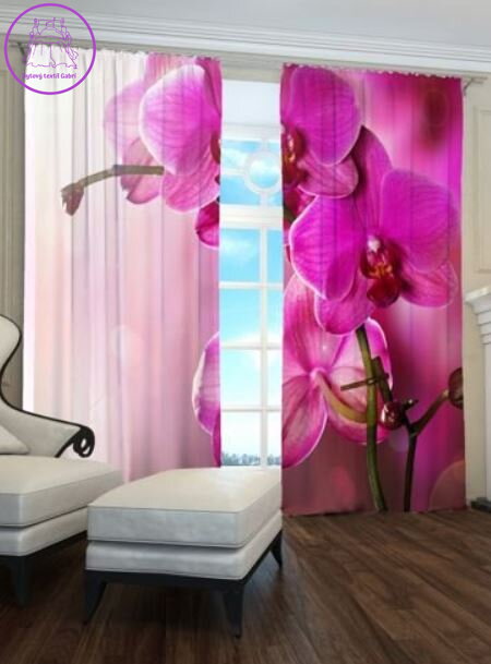 Exkluzivní zatemňovací závěsy Black out s potiskem 2x145x250cm - S7897