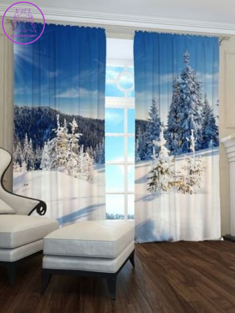 Exkluzivní zatemňovací závěsy Black out s potiskem 2x145x250cm -  S7948