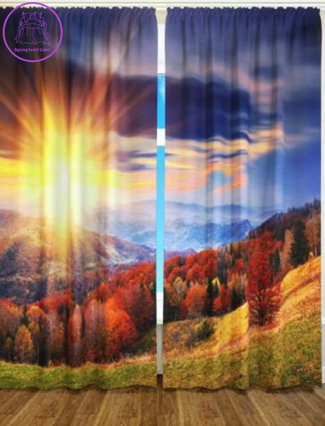 Exkluzivní zatemňovací závěsy Black out s potiskem 2x145x250cm - Exkluzivní zatemňovací závěsy Black out s potiskem 2x145x250cm - S7975