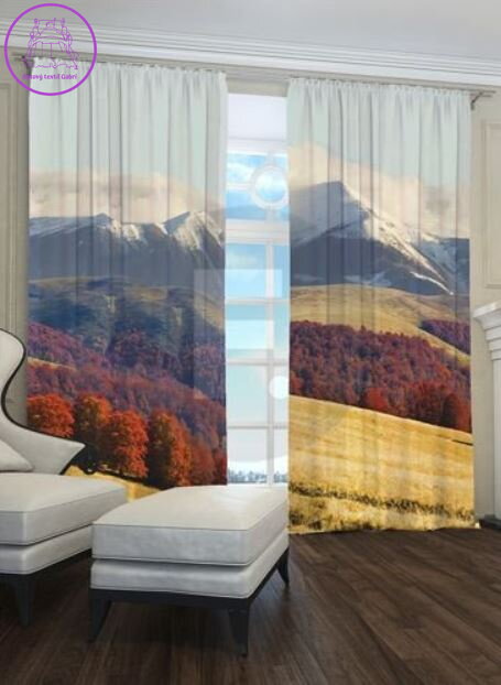 Exkluzivní zatemňovací závěsy Black out s potiskem 2x145x250cm - S9006