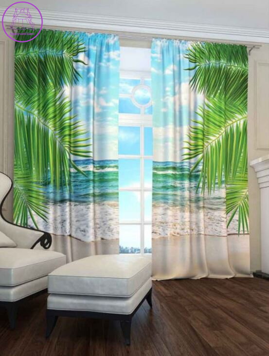 Exkluzivní zatemňovací závěsy Black out s potiskem 2x145x250cm -  S9041