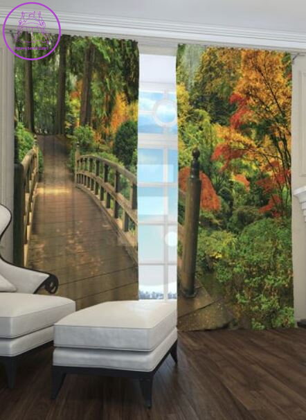 Exkluzivní zatemňovací závěsy Black out s potiskem 2x145x250cm - S9184sw