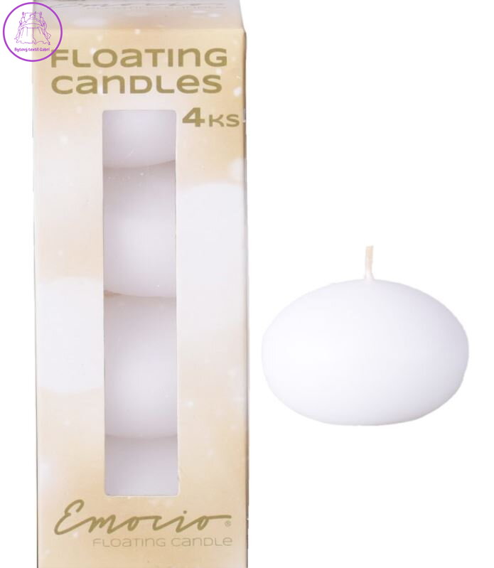 Emocio Plovoucí bílé svíčky 4 ks v krabičce ( 24660 )