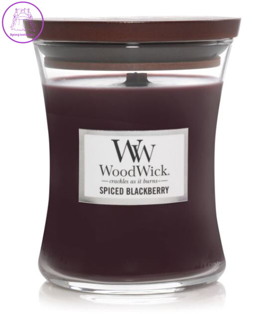 Svíčka WoodWick střední - Spiced Blackberry ( 31971 )