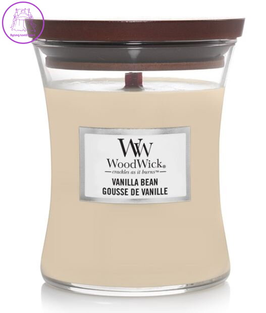 Svíčka WoodWick střední - Vanilla Bean ( 31983 )