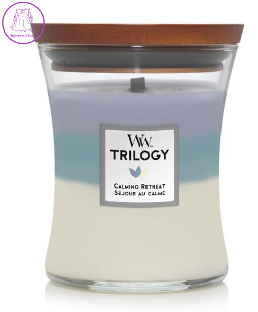 Svíčka WoodWick střední - Trilogy Calming Retreat ( 32035 )
