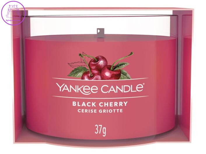 Yankee Candle plněná votivní svíčka ve skle - BLACK CHERRY ( 38580 )