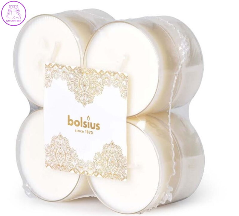  Bolsius Vonné čajové svíčky Maxi 8ks - Zlatá krajka