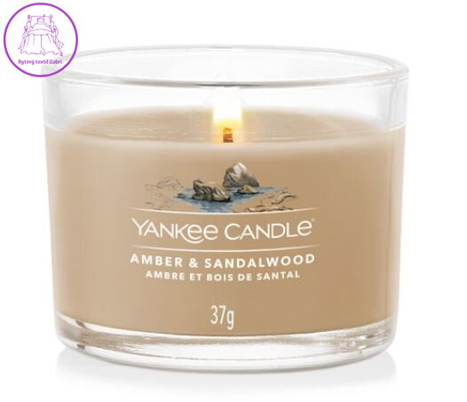 Yankee Candle plněná votivní svíčka ve skle - AMBER & SANDALWOOD ( 39376 )